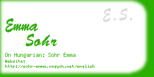 emma sohr business card